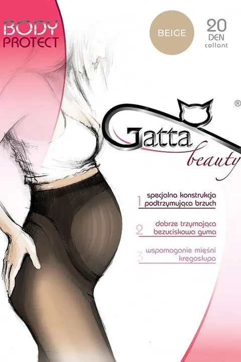 20 DEN BEIGE Rajstopy ciążowe Gatta Body Protect
