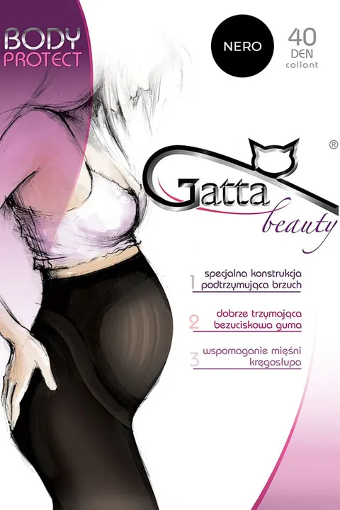 40 DEN NERO Rajstopy ciążowe Gatta Body Protect