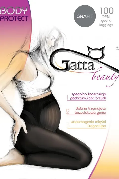 100 DEN GRAFIT Legginsy ciążowe Gatta Body Protect