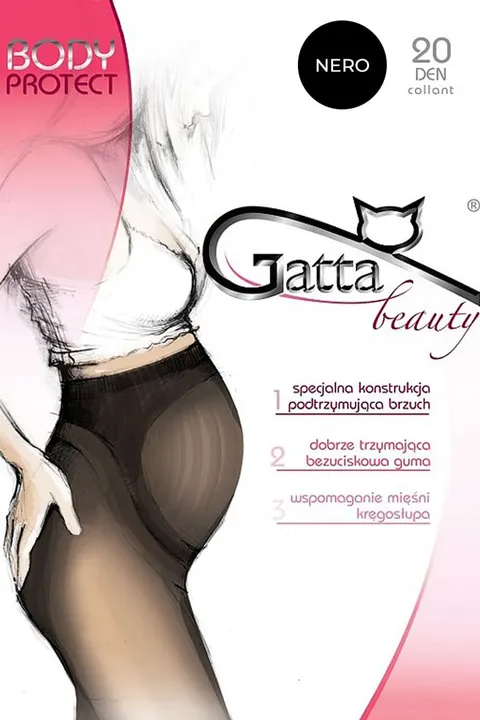 20 DEN NERO Rajstopy ciążowe Gatta Body Protect