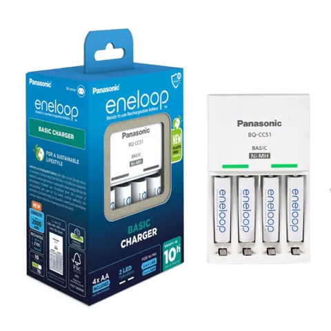 ładowarka panasonic basic + 4x aaa eneloop 800 mah