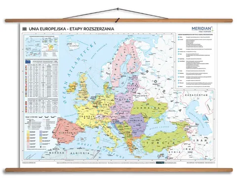 Ścienna mapa Unia Europejska – etapy rozszerzania