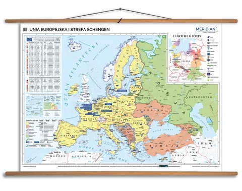 Ścienna mapa Unia Europejska i strefa Schengen