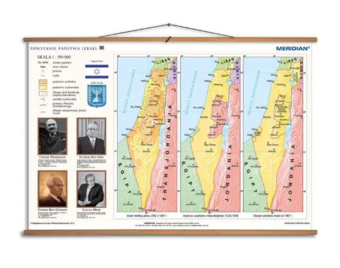 Ścienna mapa Powstawanie państwa Izrael