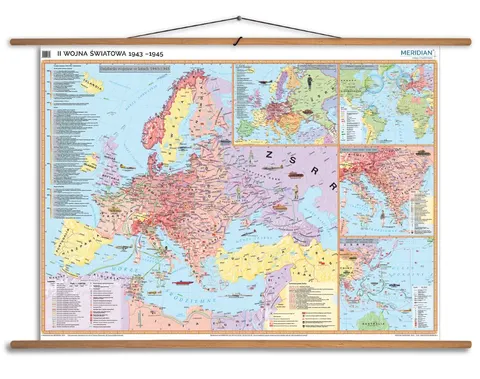 Ścienna mapa II Wojna Światowa 1943–1945