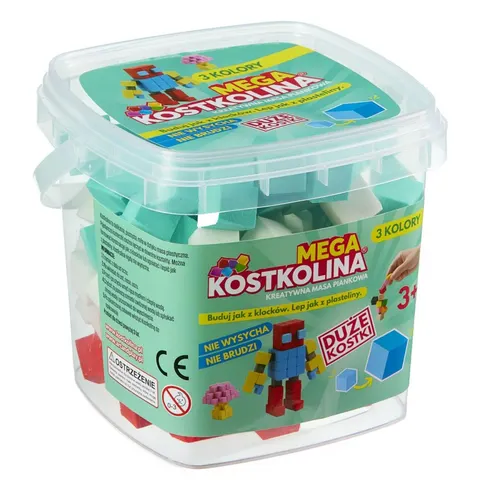 Mega kostkolina w wiaderku - duże kostki Mint, Art and Play