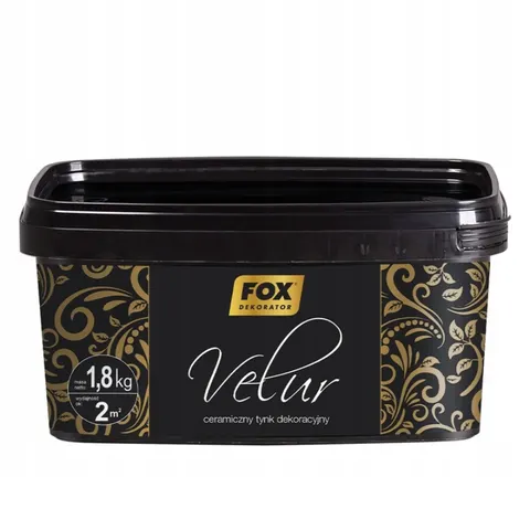 FOX Dekorator Velur 0008 Szary Tynk Dekoracyjny Efekt Weluru 1,8 kg