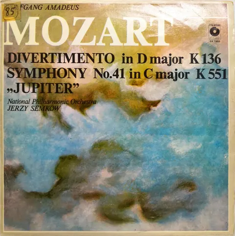 Mozart In D Major K136/ Symphony No.41LP SX1955 VG