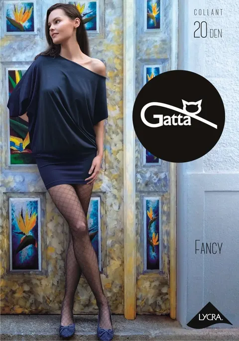 Rajstopy ze wzorem 20 den Gatta Fancy 09 czarne