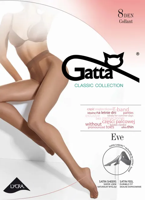 Gatta rajstopy gładkie Gatta EVE 8 den