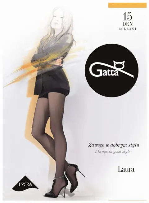 Rajstopy gładkie z lycrą Gatta Laura 15 den