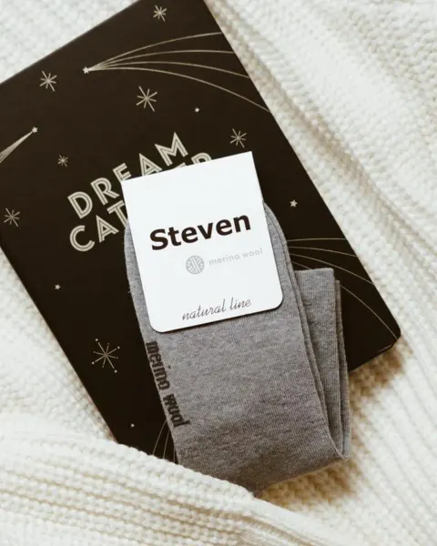 Skarpety z wełny merynosów damskie Steven merino 130