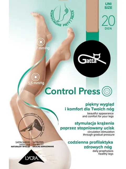 Gatta podkolanówki kompresyjne Gatta Control Press 20 den