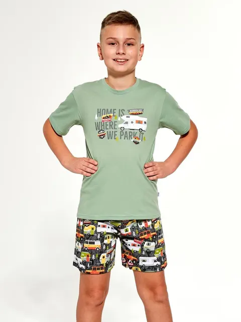 Piżama Cornette chłopięca 789/790/98 Camper zielona