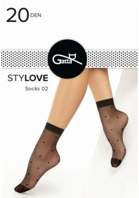 Gatta Skarpetki w kropki Gatta Stylove 02 lycra 20 den.