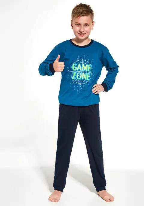 Cornette piżama dla chłopca długa 267-131 Game zone marine