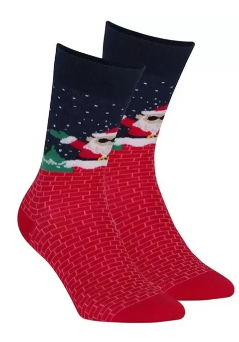 Skarpety świąteczne męskie Xmas Wola 833 czerwone