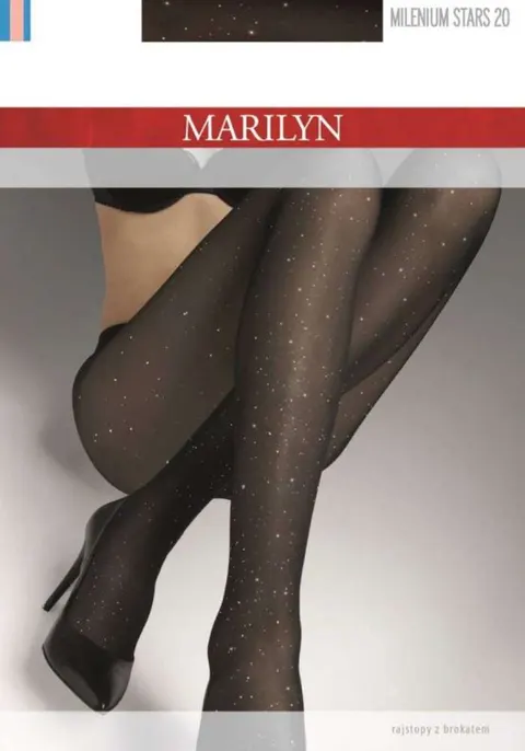 Błyszczące rajstopy Marilyn milenium stars silver 20 den