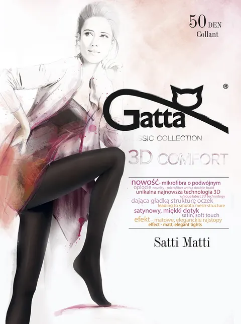 Gatta rajstopy matowe Satti Matti 50 den 3D Comfort