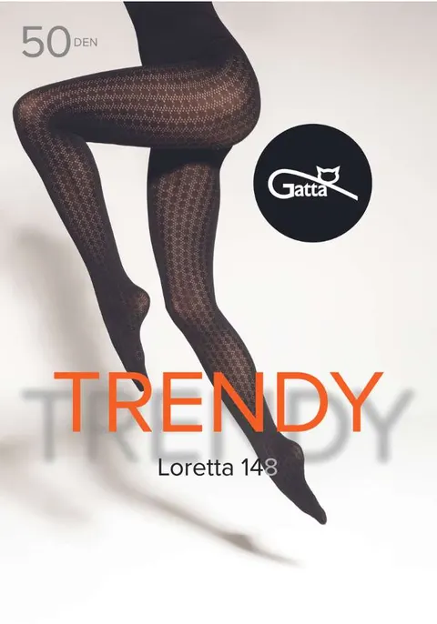 Gatta Loretta 148 Rajstopy z geometrycznym wzorem 50 den
