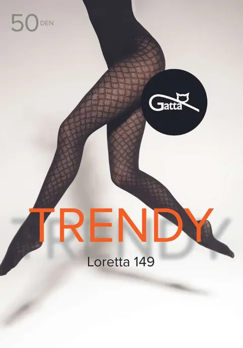 Gatta Loretta 149 Rajstopy z geometrycznym wzorem 50 den