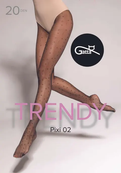 Gatta Rajstopy wzorzyste Gatta Pixi 02 nero