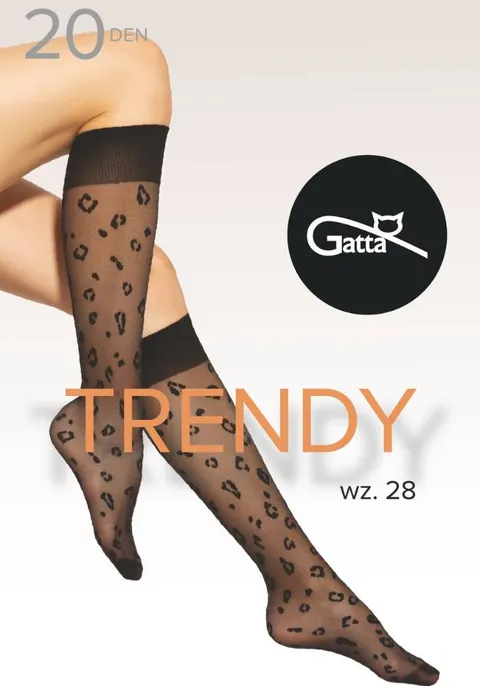 Gatta podkolanówki ze wzorem Gatta trendy 28 lycra 20 den