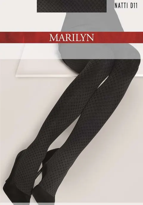 Rajstopy wzorzyste Marilyn Natti D11 dark grey 60 den