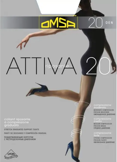 Rajstopy damskie relaksujące Omsa Attiva 20 den