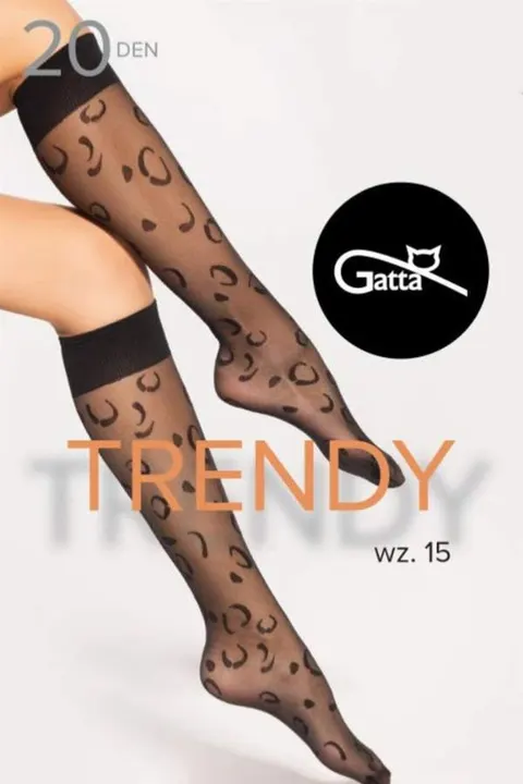 Gatta podkolanówki wzorzyste trendy 15 lycra 20 den