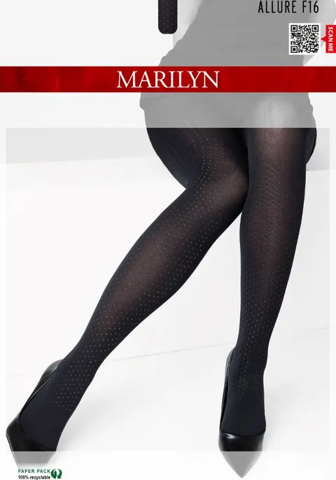 Rajstopy w kropki Marilyn Allure F16 czarne 60 den