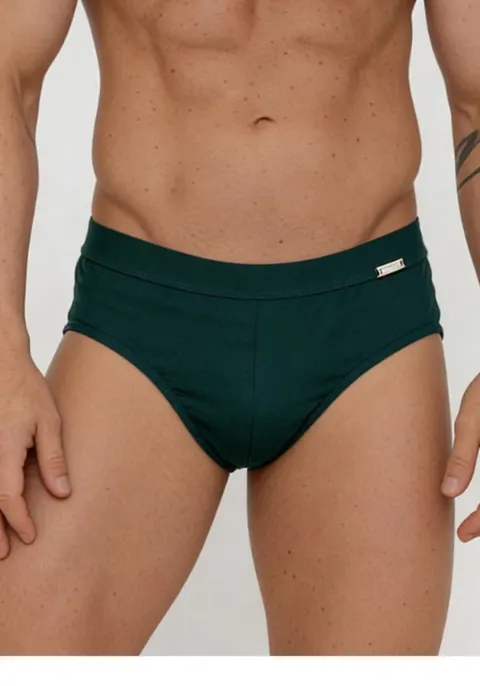 Cornette slipy męskie gładkie 221 authentic Ciemna zieleń
