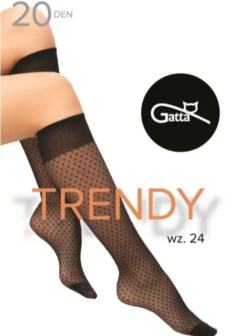 Gatta podkolanówki ze wzorem Gatta trendy 24 lycra 20 den
