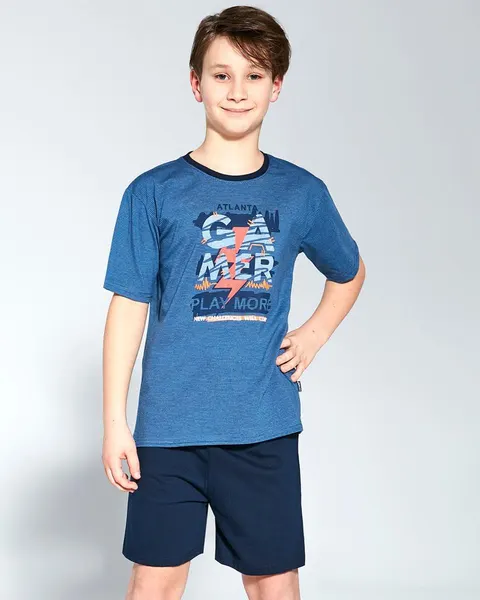 Piżama chłopięca Cornette 476/92 Gamer jeans