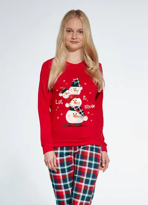 Piżama świąteczna dla dziewczynki Cornette 594-(592)-172 Snowman