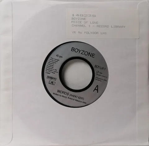 Words Boyzone SP BOYLH1 VG