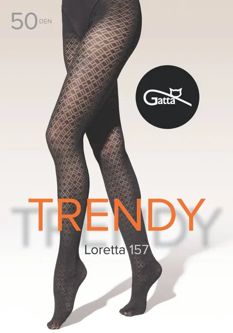 Rajstopy Gatta Loretta 157 z geometrycznym wzorem 50 den