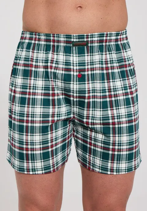 Cornette bokserki męskie w kratkę luźne CM 002-346 comfort