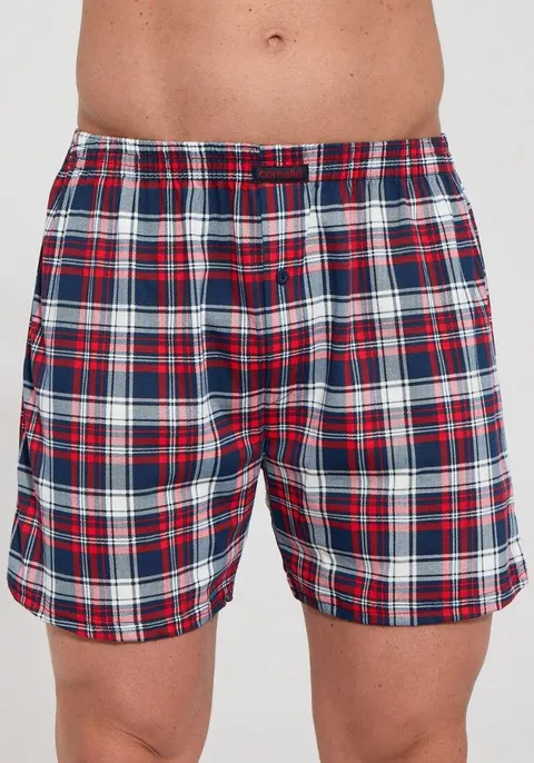 Cornette bokserki męskie w kratkę luźne CM 002-344 comfort
