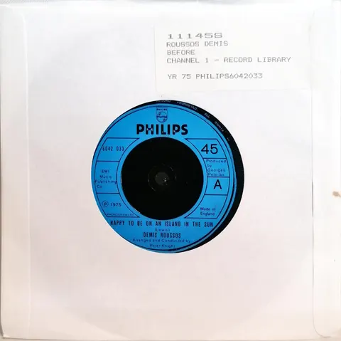 Demis Roussos Happy To Be SP 6042033 VG