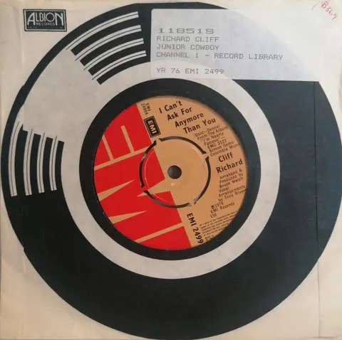 Cliff Richard I Can't Ask For Anymore SP EMI2499 fair