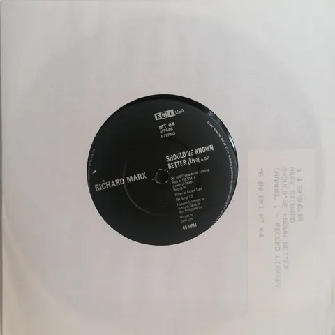 Richard Marx Satisfied SP MT64 VG