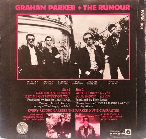 Graham Parker Hold Back The Night SP PARK001 VG