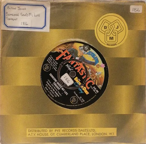 Elton John Someone Saved My Life Tonight DJS385 good SP