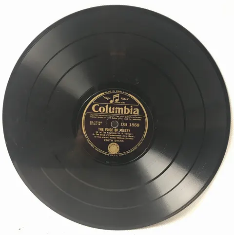 Edith Evans: The Voice of Poetry DB1858 Columbia