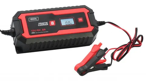 Prostownik Samochodowy Ideal Praktik Charger 8 LCD 6/12V - WET GEL MF AGM EFB
