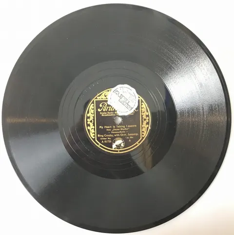 Bing Crosby My Heart is Talking Lessons / On The Sertimental Side A81725 Brunswick