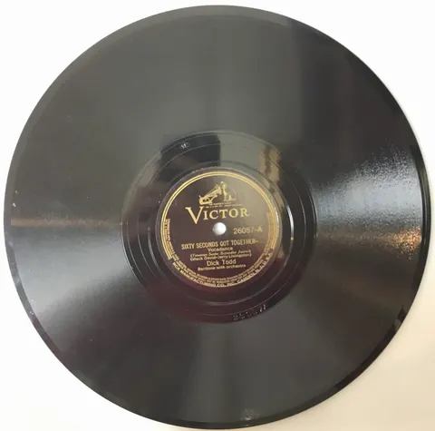 Dick Todd Sixty Seconds Got Together / When I Go a Dreamin' 26057 Victor