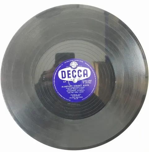 Winifred Atwell The Left Bank / Rampart Sreet Rock F10762 Decca