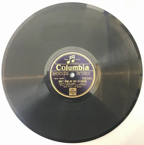 Billy Bennet Don't Send My Boy To Prison / She Was Poor, But She Was Honest DB164 Columbia